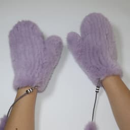 2026 New Knitted 100% Natural Mink Fur Gloves Women Winter Warm Good Elastic Mink Fur Mittens Russian Female Genuine Fur Glove
