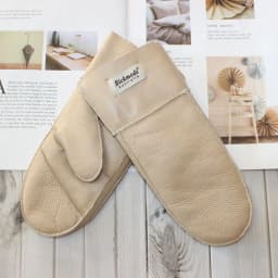 New Leather Women's Fur Gloves Winter Sheepskin Stitching Thick Warm Wool Lining Cold-Proof Mittens