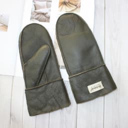 New Leather Women's Fur Gloves Winter Sheepskin Stitching Thick Warm Wool Lining Cold-Proof Mittens