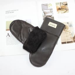 New Leather Women's Fur Gloves Winter Sheepskin Stitching Thick Warm Wool Lining Cold-Proof Mittens