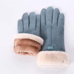 New Winter Female Lace Warm Cashmere Three Ribs Cute Bear Mittens Double thick Plush Wrist Women Touch Screen Driving Gloves 81C