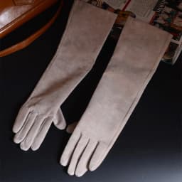 30 40 50 60 70cm Women's Ladies Real Suede Leather Winter Tender Party Long Evening Gloves Opera/Long
