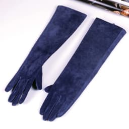 30 40 50 60 70cm Women's Ladies Real Suede Leather Winter Tender Party Long Evening Gloves Opera/Long