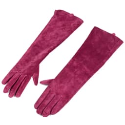 30 40 50 60 70cm Women's Ladies Real Suede Leather Winter Tender Party Long Evening Gloves Opera/Long