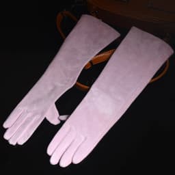 30 40 50 60 70cm Women's Ladies Real Suede Leather Winter Tender Party Long Evening Gloves Opera/Long