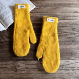 27cm Women Winter Keep Warm Fashion Elegant Solid Simple Style Gloves Elasticity Windproof Soft Knitted Yarn Mittens