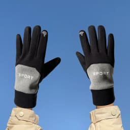 Women Winter Keep Warm Touch Screen Fleece Fashion Outdoor Sports Gloves Solid Simple Style Thickened Antiskid Drive Riding