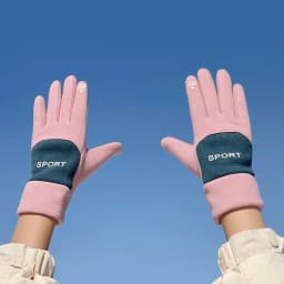 Women Winter Keep Warm Touch Screen Fleece Fashion Outdoor Sports Gloves Solid Simple Style Thickened Antiskid Drive Riding