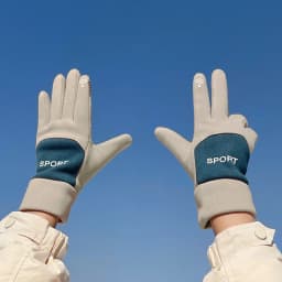 Women Winter Keep Warm Touch Screen Fleece Fashion Outdoor Sports Gloves Solid Simple Style Thickened Antiskid Drive Riding