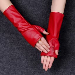 Fashion Female Short Thin Half Finger PU leather Gloves For Sports Outdoor Driving Half Finger Nightclub Punk Pole Dance Mittens