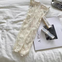 1Pair Women Lace Hollow-Out Sun UV Protection Fingerless Sleeves Thin Mesh Breathable Sleeves Summer Drive Cycling Sleeve Mitten