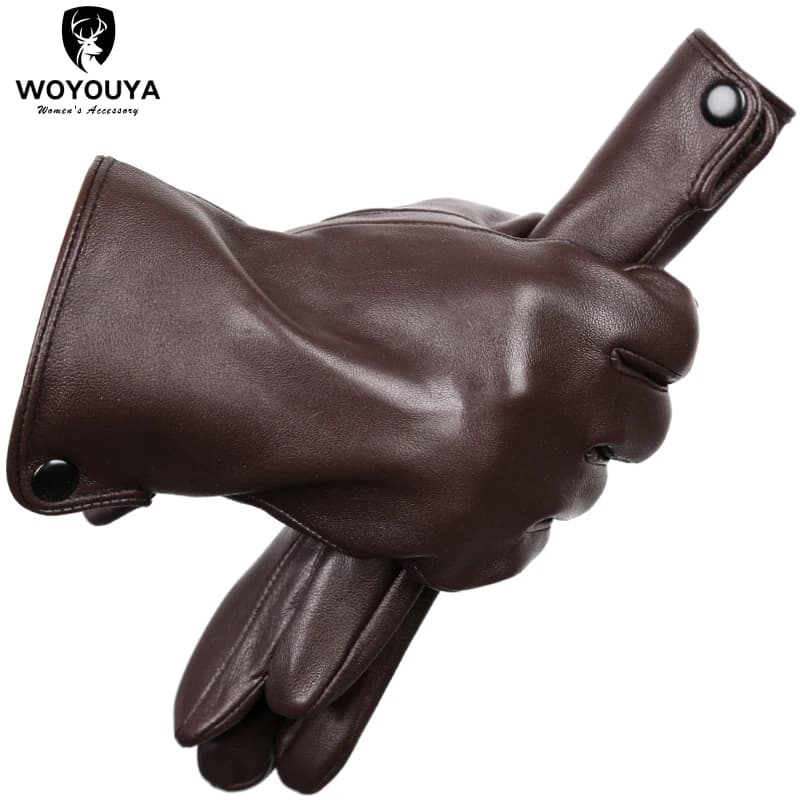 New Products Winter Gloves for Men Sheepskin Men's Gloves Keep Warm Men's Winter Gloves High-End Men's Leather Gloves-8011Y