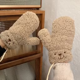 New 1Pair Women Girls Plush Cute Bear Claw Warm Gloves Soft Anime Cosplay Plush for Christmas Party Accessories Women Mittens