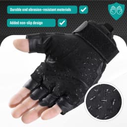 Tactical Fingerless Gloves Outdoor Combat Hunting Shooting Airsoft Hiking Camping Cycling Sports Work Anti-slip Protective Gear