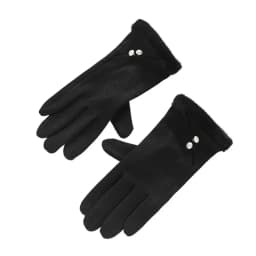 Faux Pearl Gloves Winter Gloves for Women Touch Screen Windproof Thermal Knitted Gloves with Fluffy Fur Trim Warm Weather
