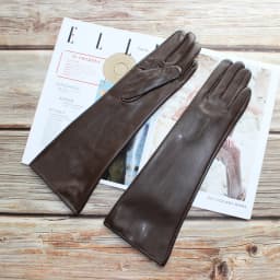 Women New Long Leather Gloves Straight Style Sheepskin Velvet Lining Warm Autumn And Winter Colour Gloves