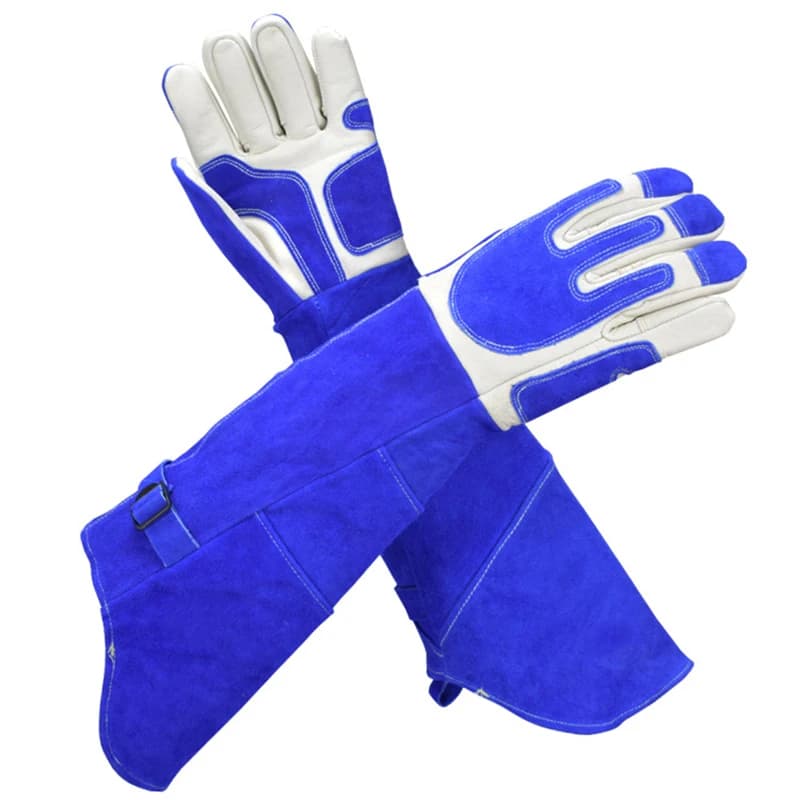 Anti-bite Safety Bite Gloves For Catch Dog Cat Reptile Animal Ultra Long Thickened Cowhide Pets Grasping Biting Protective Glove