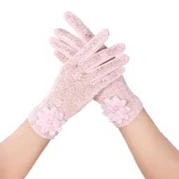 Rimiut Fashion Lace Flower Women Gloves Breathable Wedding or Driving Decor Gloves for Women Female Waiter Gloves Touch Screen