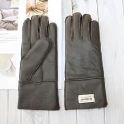 New Women's Fur All-in-One Sheepskin Gloves Leather Color Warm Winter Wool Lining Wind and Cold Gloves