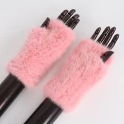 New Women Winter Luxury Real Mink Fur Gloves 100% Natural Warm Mink Fur Fingerless Gloves Girls Knitted Genuine Mink Fur Mittens