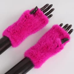 New Women Winter Luxury Real Mink Fur Gloves 100% Natural Warm Mink Fur Fingerless Gloves Girls Knitted Genuine Mink Fur Mittens
