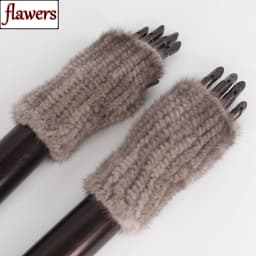 New Women Winter Luxury Real Mink Fur Gloves 100% Natural Warm Mink Fur Fingerless Gloves Girls Knitted Genuine Mink Fur Mittens