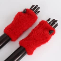 New Women Winter Luxury Real Mink Fur Gloves 100% Natural Warm Mink Fur Fingerless Gloves Girls Knitted Genuine Mink Fur Mittens