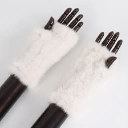 New Women Winter Luxury Real Mink Fur Gloves 100% Natural Warm Mink Fur Fingerless Gloves Girls Knitted Genuine Mink Fur Mittens