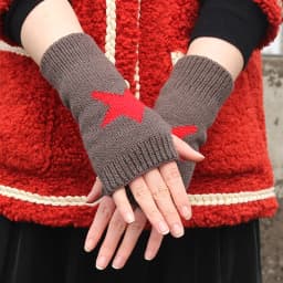 Black White Women Knitted Warm Half Gloves Autumn Winter Fingerless Gloves Arm Sleeve Girls Fashion Casual Accessories Mittens