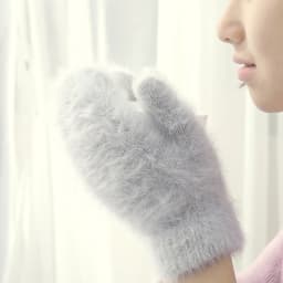 Women Winter Keep Warm Plus Cashmere Velvet Thicken Elasticity Full Fingers Mittens Gloves Imitation Rabbit Fur Knitted Wool