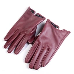 Men's Male 100% Real Leather Sheep Skin shrink Wrist Unlined Tactical Wrist Button Military Short Gloves