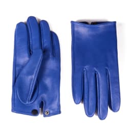 Men's Male 100% Real Leather Sheep Skin shrink Wrist Unlined Tactical Wrist Button Military Short Gloves