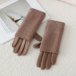 3 Ways to Wear Removable Winter Women Gloves Keep Warm Touch Screen Knitted Suede Solid Soft Add Velvet Not Bloated Prevent Cold