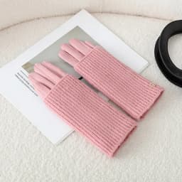 3 Ways to Wear Removable Winter Women Gloves Keep Warm Touch Screen Knitted Suede Solid Soft Add Velvet Not Bloated Prevent Cold
