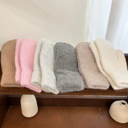 Winter Lolita Style Full Finger Warm Knitted Gloves Korean Female Kawaii Plush Thicken Windproof Mittens