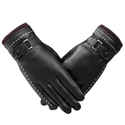 Driving Hot Women's Luxurious PU Leather Winter Autumn Driving Keep Warm Gloves Tactical Gloves Black Outdoor Sports Outdoor