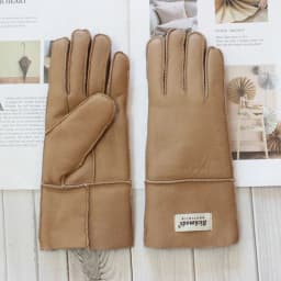 New Winter Women's Sheepskin Fur Gloves Thickened Warm Wool Lining Windproof Leather Driving Gloves