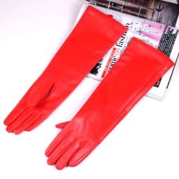 30 40 50 60 70 80cm Women's Ladies Real Leather Sheepskin Fashion Overlength Party Evening Wedding Opera/Long Gloves