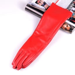 30 40 50 60 70 80cm Women's Ladies Real Leather Sheepskin Fashion Overlength Party Evening Wedding Opera/Long Gloves