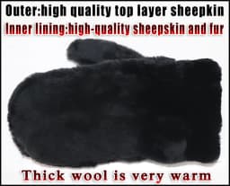 Mittens Ladies Leather Sheepskin Gloves Real Wool Winter Warm Fur Gloves Thickened Female Leather and Wool Integrated Gloveswind