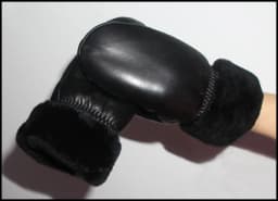 Mittens Ladies Leather Sheepskin Gloves Real Wool Winter Warm Fur Gloves Thickened Female Leather and Wool Integrated Gloveswind