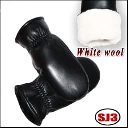 Mittens Ladies Leather Sheepskin Gloves Real Wool Winter Warm Fur Gloves Thickened Female Leather and Wool Integrated Gloveswind