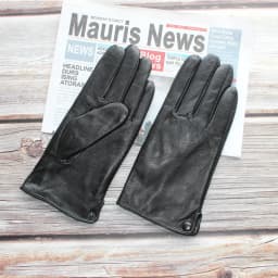 New Men's Sheepskin Gloves Classic Fashion Leather Gloves Wear-Resistant Winter Plus Velvet Warm Gloves