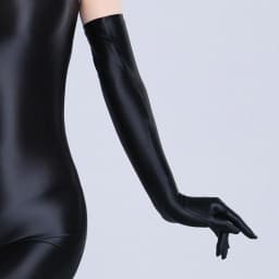 Sexy Oil Shiny High Stretch Woman Long Gloves Elegant Transparent Night Club Party Cosplay Sunscreen Driving Five Finger Gloves