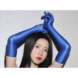 Sexy Oil Shiny High Stretch Woman Long Gloves Elegant Transparent Night Club Party Cosplay Sunscreen Driving Five Finger Gloves