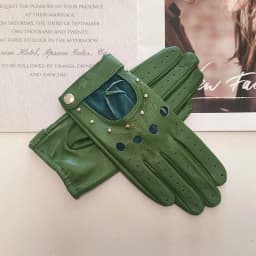 Women Fashion New Hollow Breathable High-Quality Goatskin Genuine Leather Outdoor Cycling Colorful Gloves Spring and Autumn