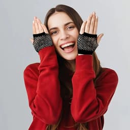 Women Sexy Gloves Mesh Net Fishnet Gloves Hollow Fingerless Gloves Night Club Lolita Style Punk Mittens