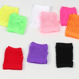 1Pair Black Fishnet Gloves Girl Sheer Mesh Mittens Gloves Adult Woman Disguise Rock Fancy Night Club Party Sexy Fashion Gloves