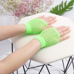 1Pair Black Fishnet Gloves Girl Sheer Mesh Mittens Gloves Adult Woman Disguise Rock Fancy Night Club Party Sexy Fashion Gloves