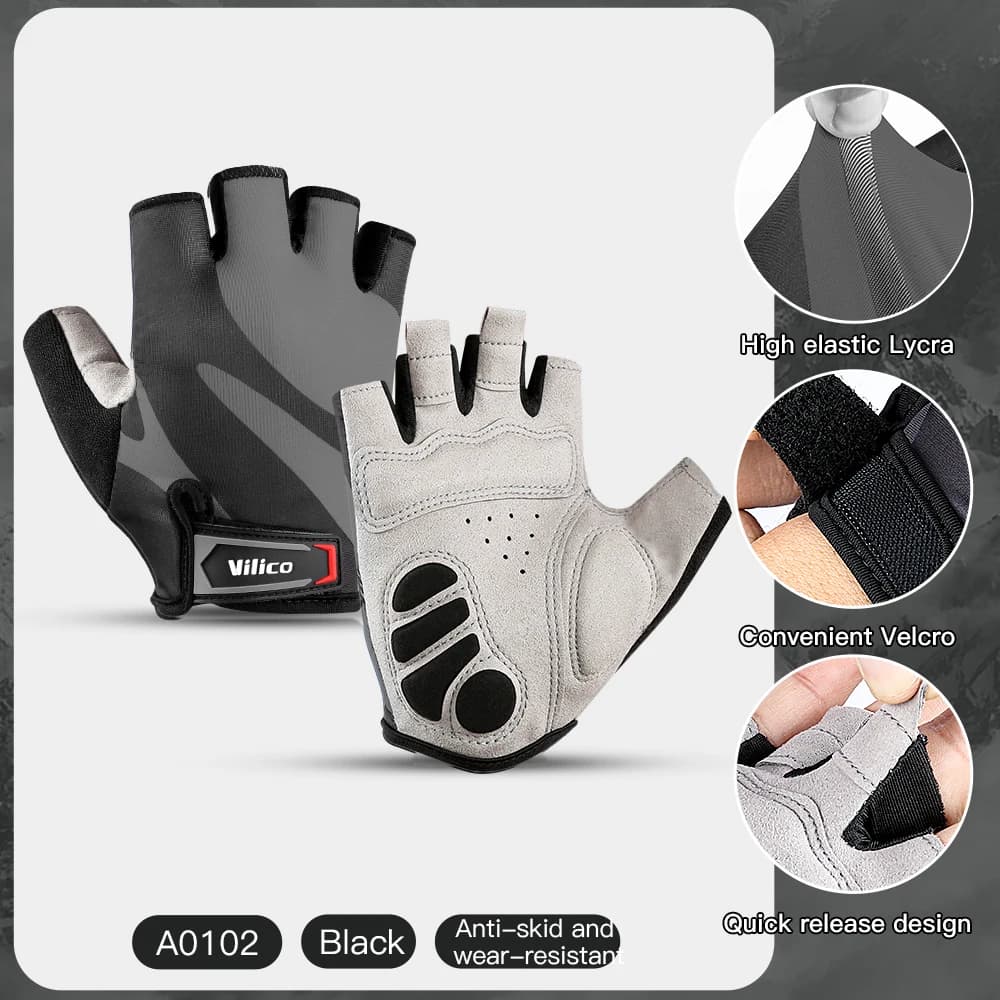 Half Finger Cycling Gloves Summer Bicycle Gloves Shock-absorption Breathable Mountain Bike MTB Gloves Cycling Accessories